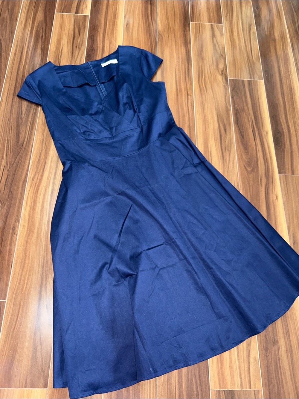 Large 98% cotton Bbonlinedress navy dress